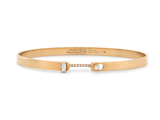 Nouvel Heritage 'Dinner Date' Bangle Bracelet in 18K Gold