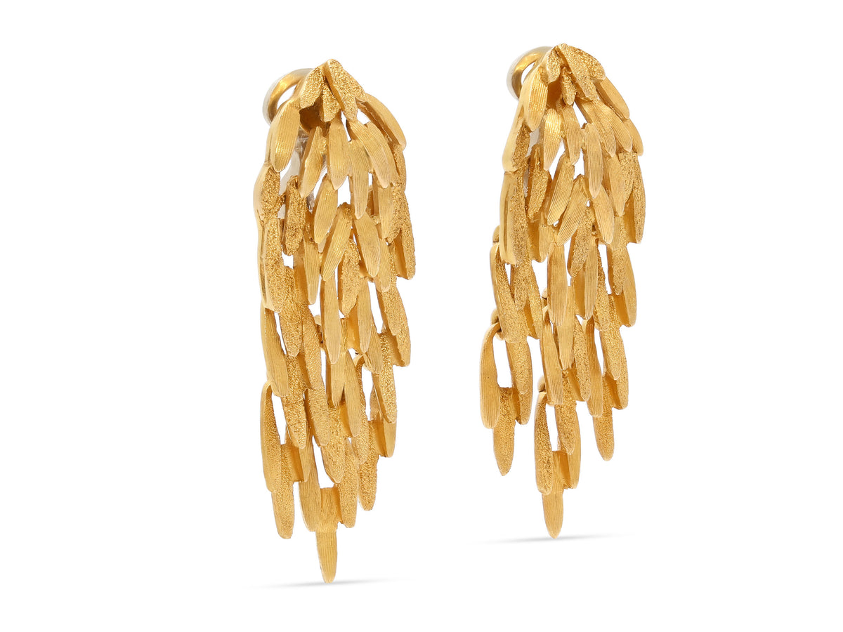 Leaf Earrings in 18K Gold