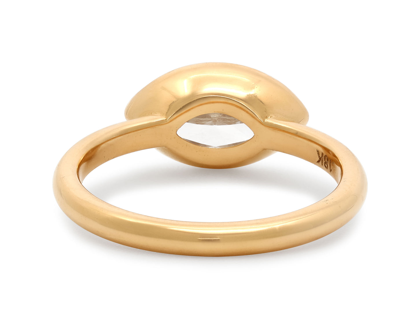 Beladora 'Bespoke' Marquise Diamond Pinky Ring, 0.69 carat H/SI2, in 18K Gold