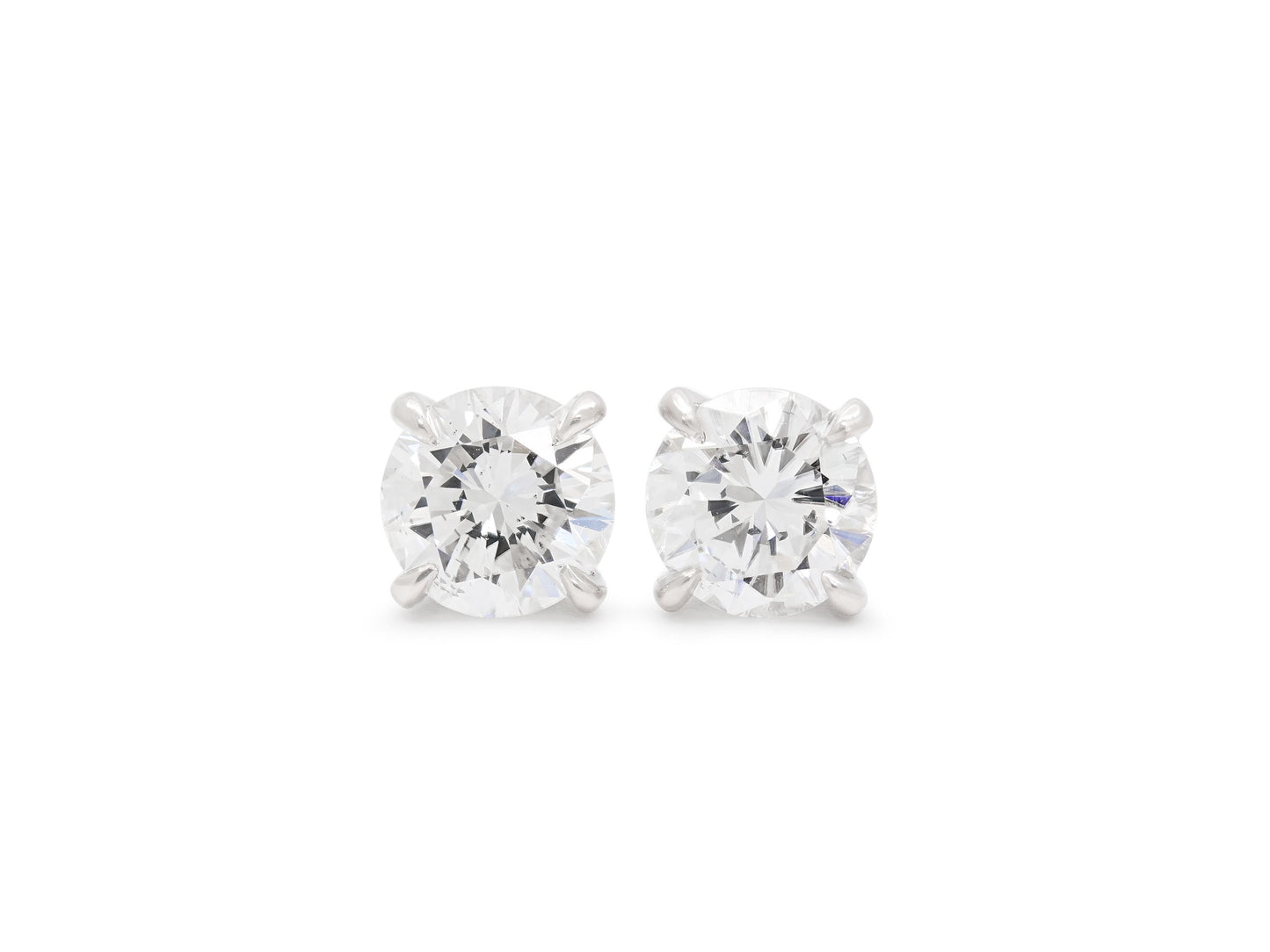 Beladora 'Bespoke' Diamond Stud Earrings, 2.03 total carats, in Platinum