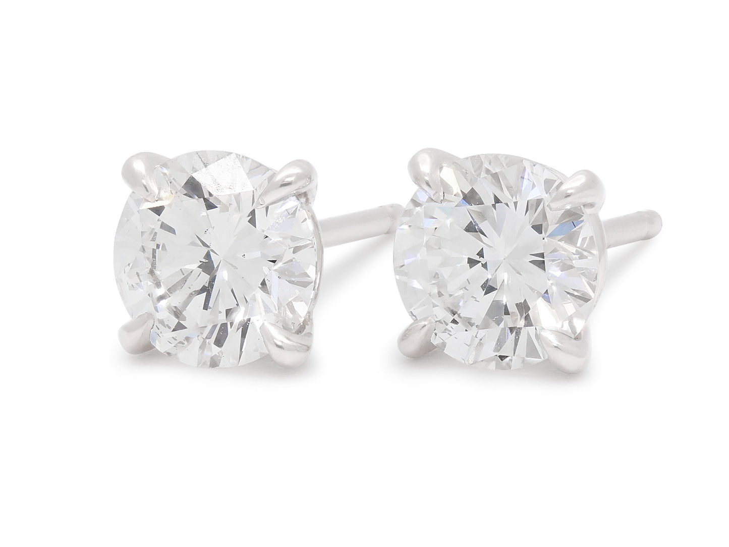 Beladora 'Bespoke' Diamond Stud Earrings, 2.03 total carats, in Platinum