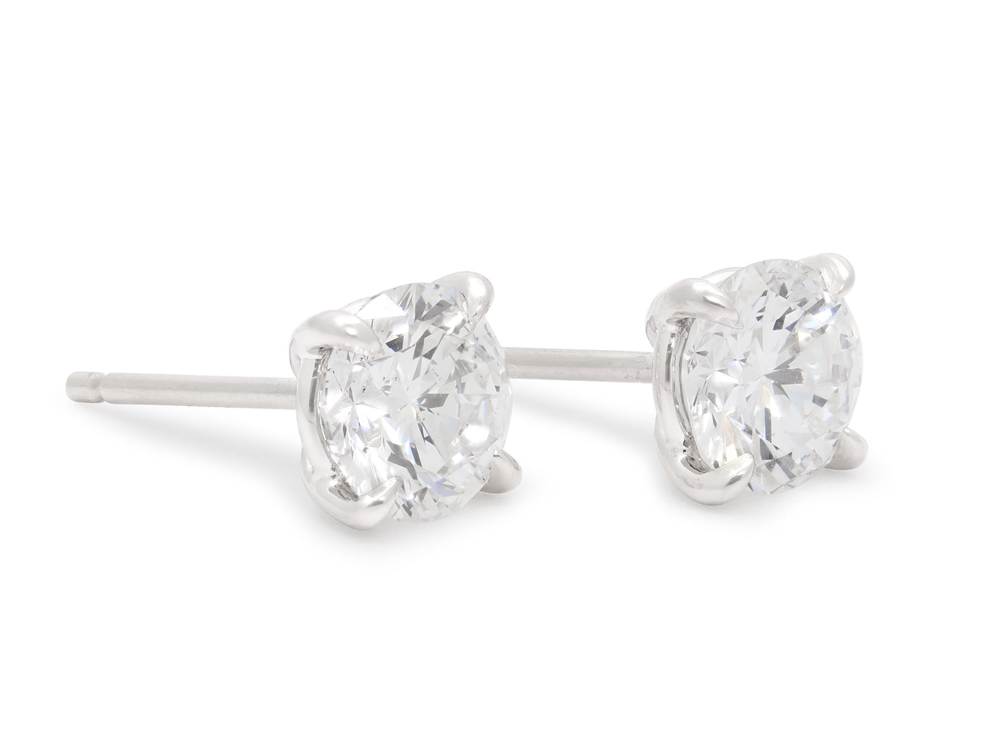 Beladora 'Bespoke' Diamond Stud Earrings, 2.03 total carats, in Platinum