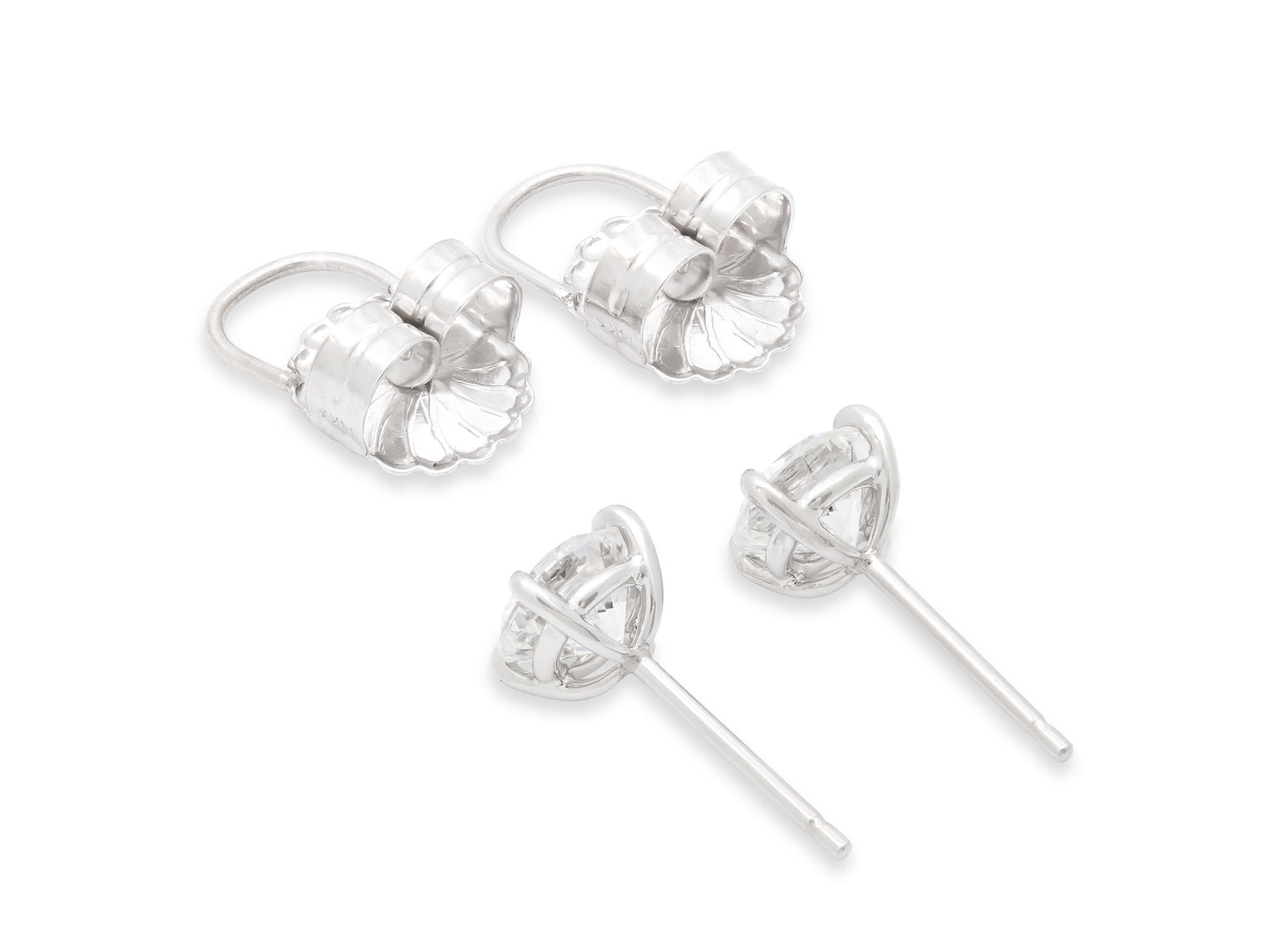 Beladora 'Bespoke' Diamond Stud Earrings, 2.03 total carats, in Platinum