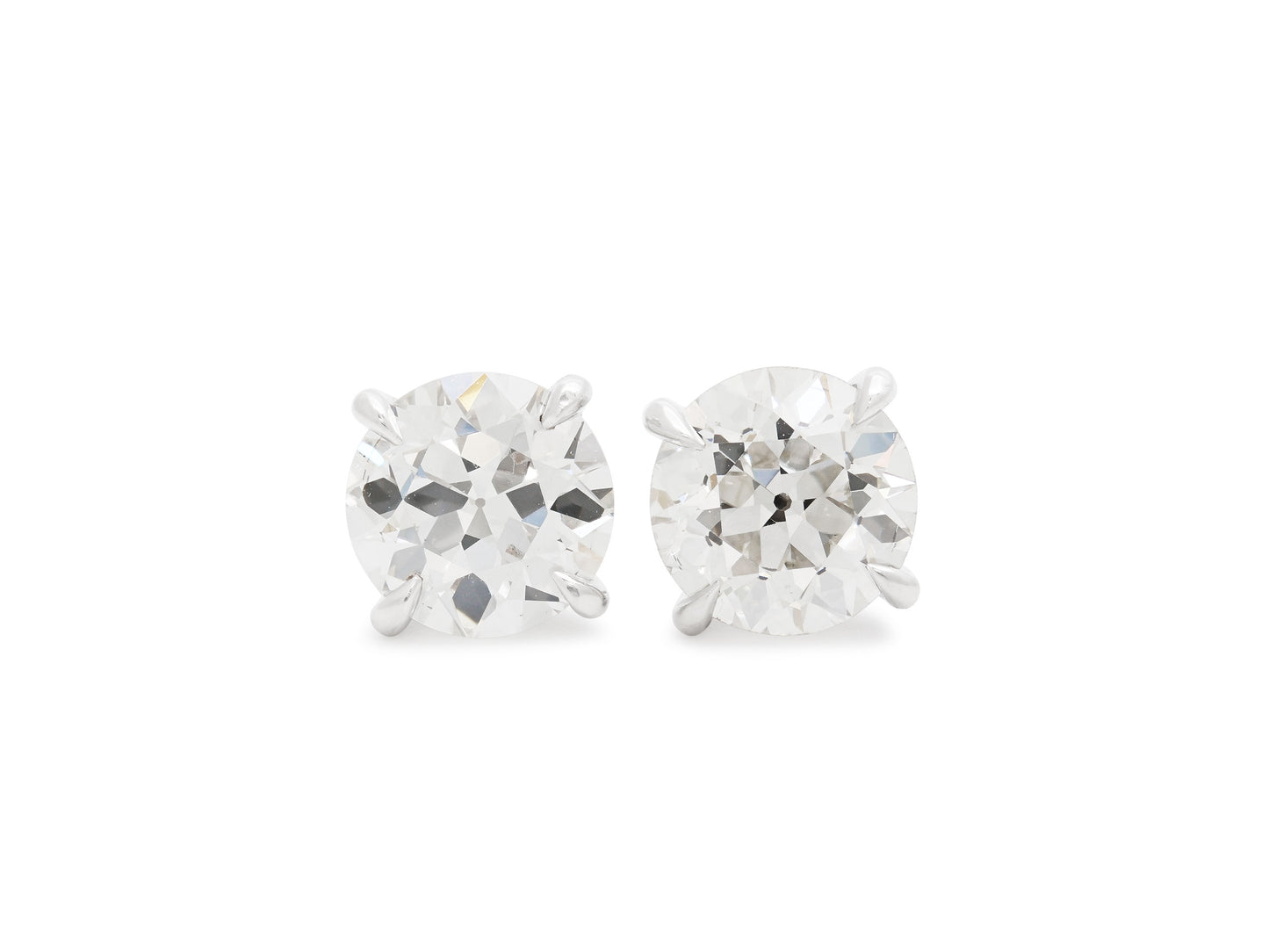 Beladora 'Bespoke' Diamond Stud Earrings, 3.23 total carats, in Platinum