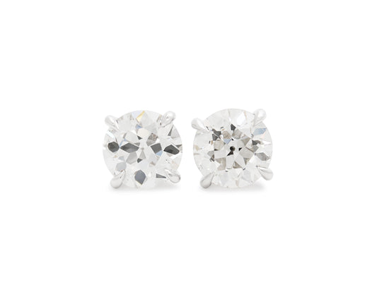 Beladora 'Bespoke' Diamond Stud Earrings, 3.23 total carats, in Platinum
