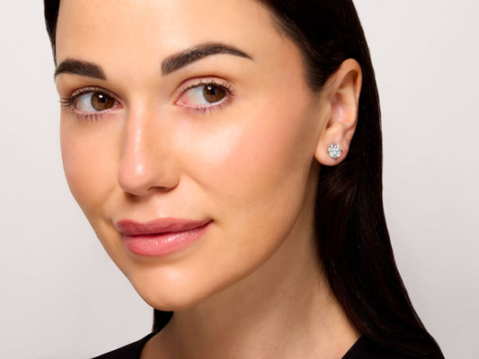 Beladora 'Bespoke' Diamond Stud Earrings, 3.23 total carats, in Platinum