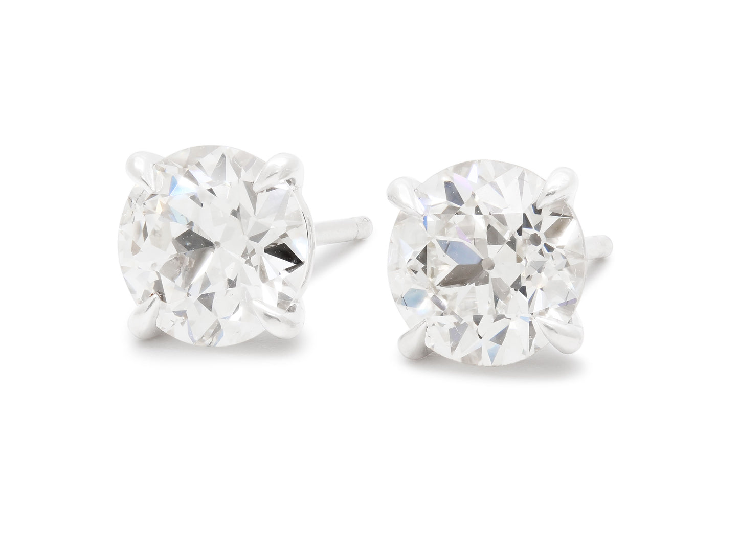 Beladora 'Bespoke' Diamond Stud Earrings, 3.23 total carats, in Platinum