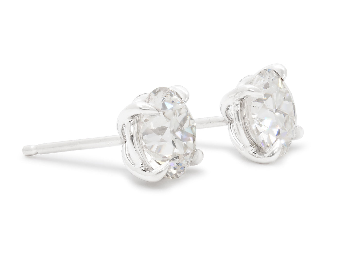 Beladora 'Bespoke' Diamond Stud Earrings, 3.23 total carats, in Platinum