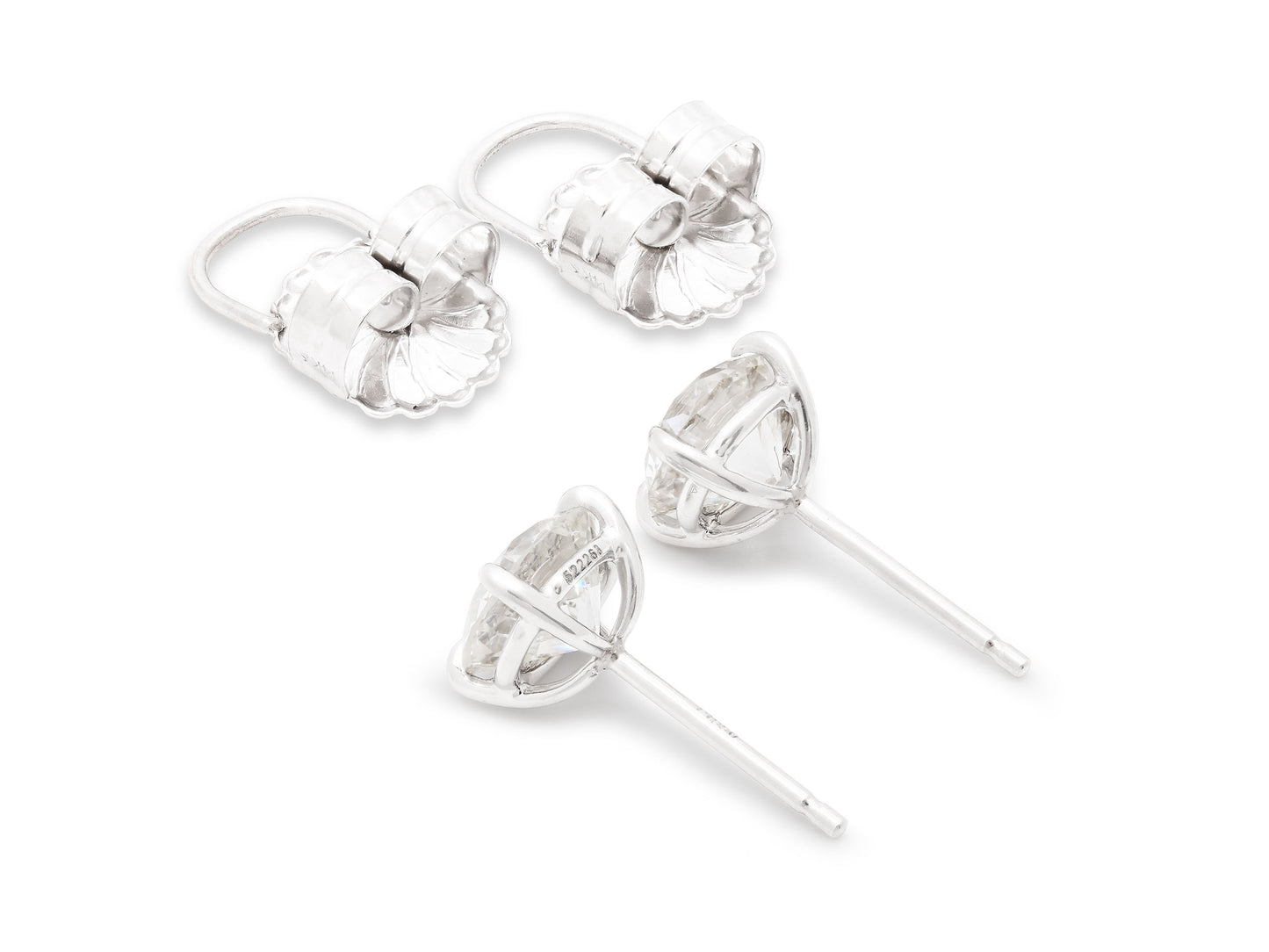 Beladora 'Bespoke' Diamond Stud Earrings, 3.23 total carats, in Platinum