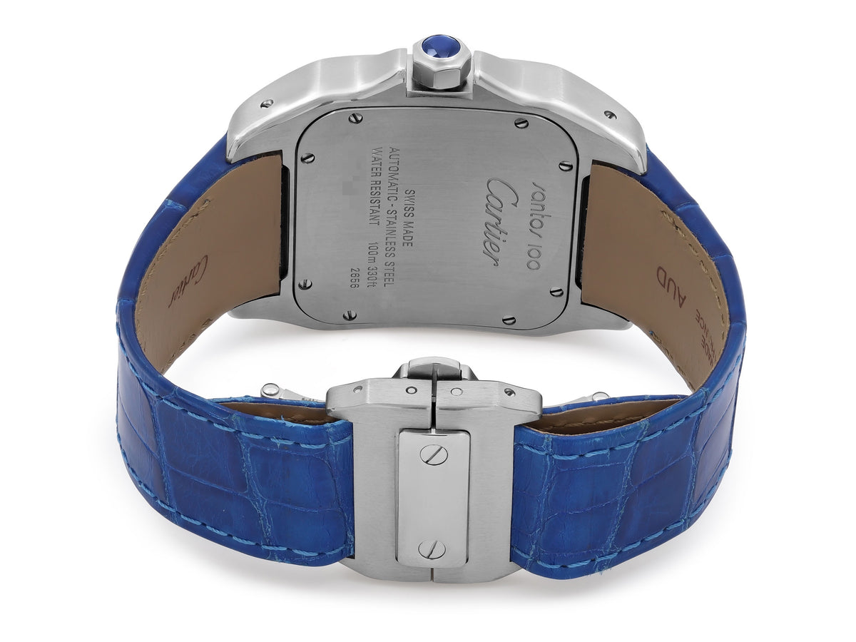 Cartier 'Santos 100' Watch in Stainless Steel, 38 mm