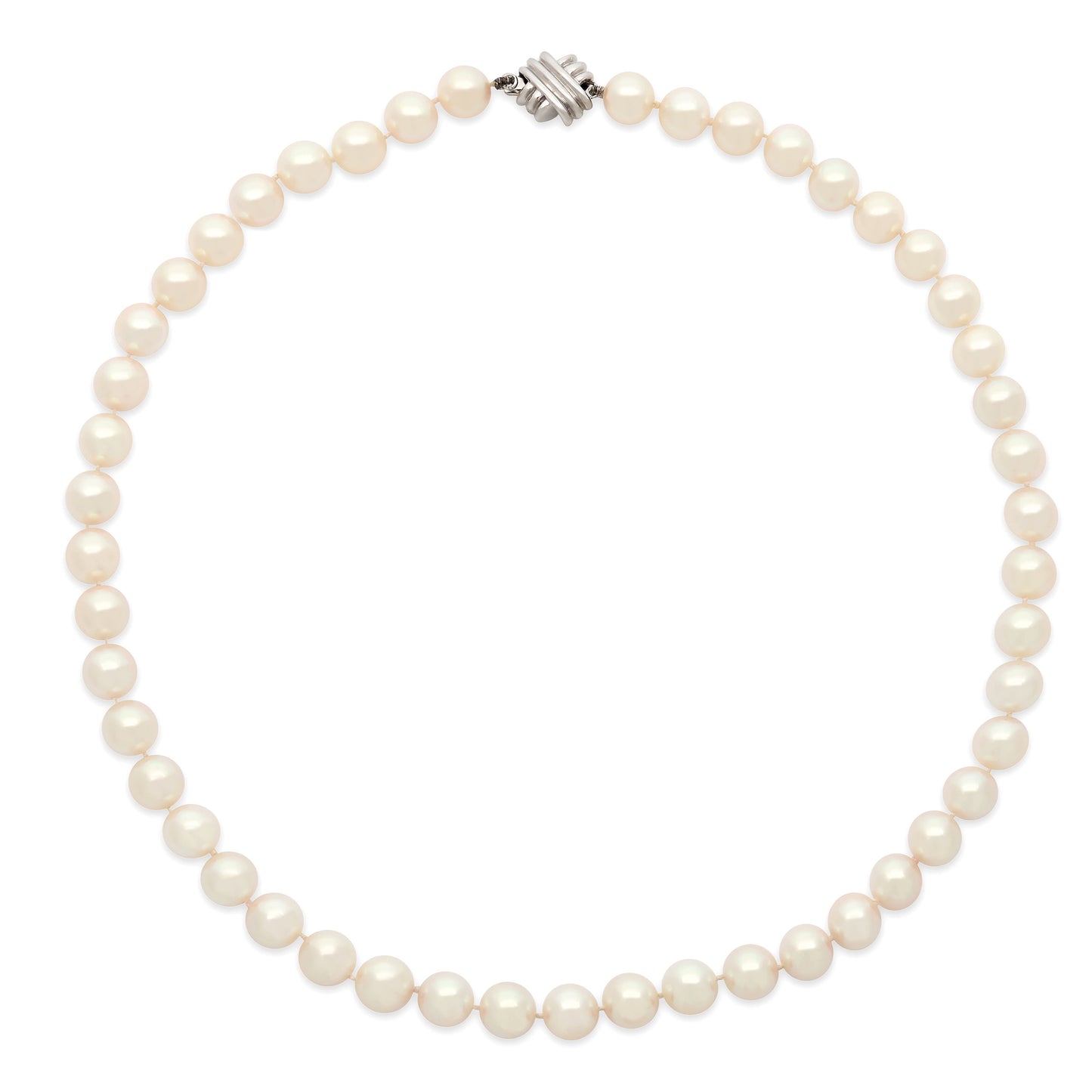 Tiffany & Co. Pearl Necklace with 18K White Gold Clasp