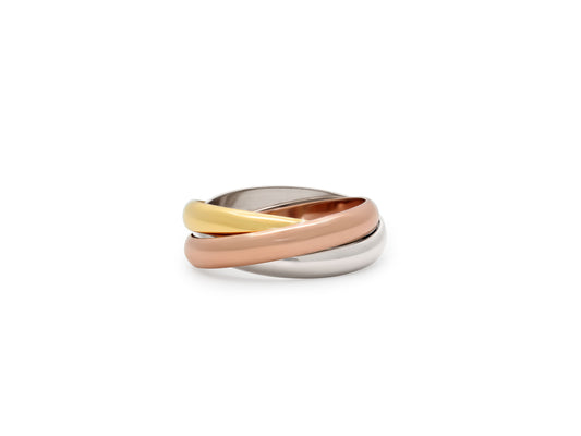 Cartier 'Trinity' Ring in Tri-Color 18K Gold, Classic Model