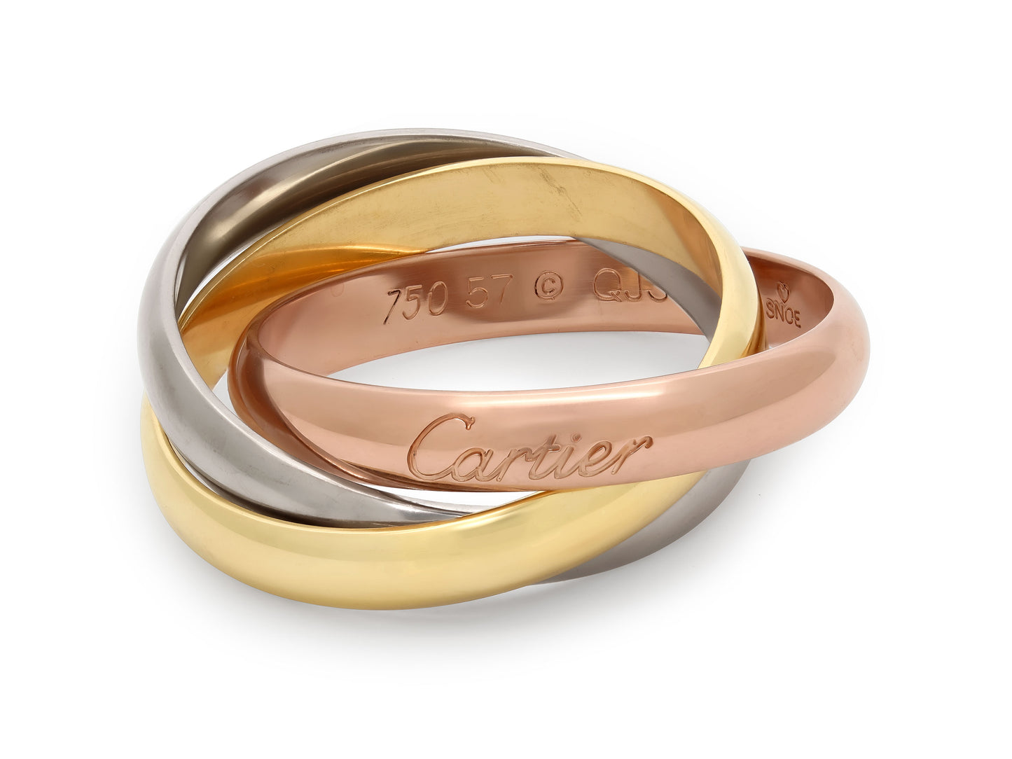 Cartier 'Trinity' Ring in Tri-Color 18K Gold, Classic Model
