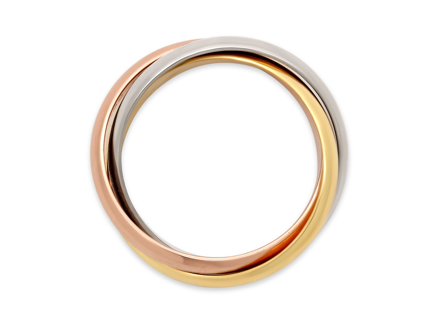 Cartier 'Trinity' Ring in Tri-Color 18K Gold, Classic Model