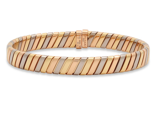 Bulgari Tubogas Bracelet in 18K TriColor Gold