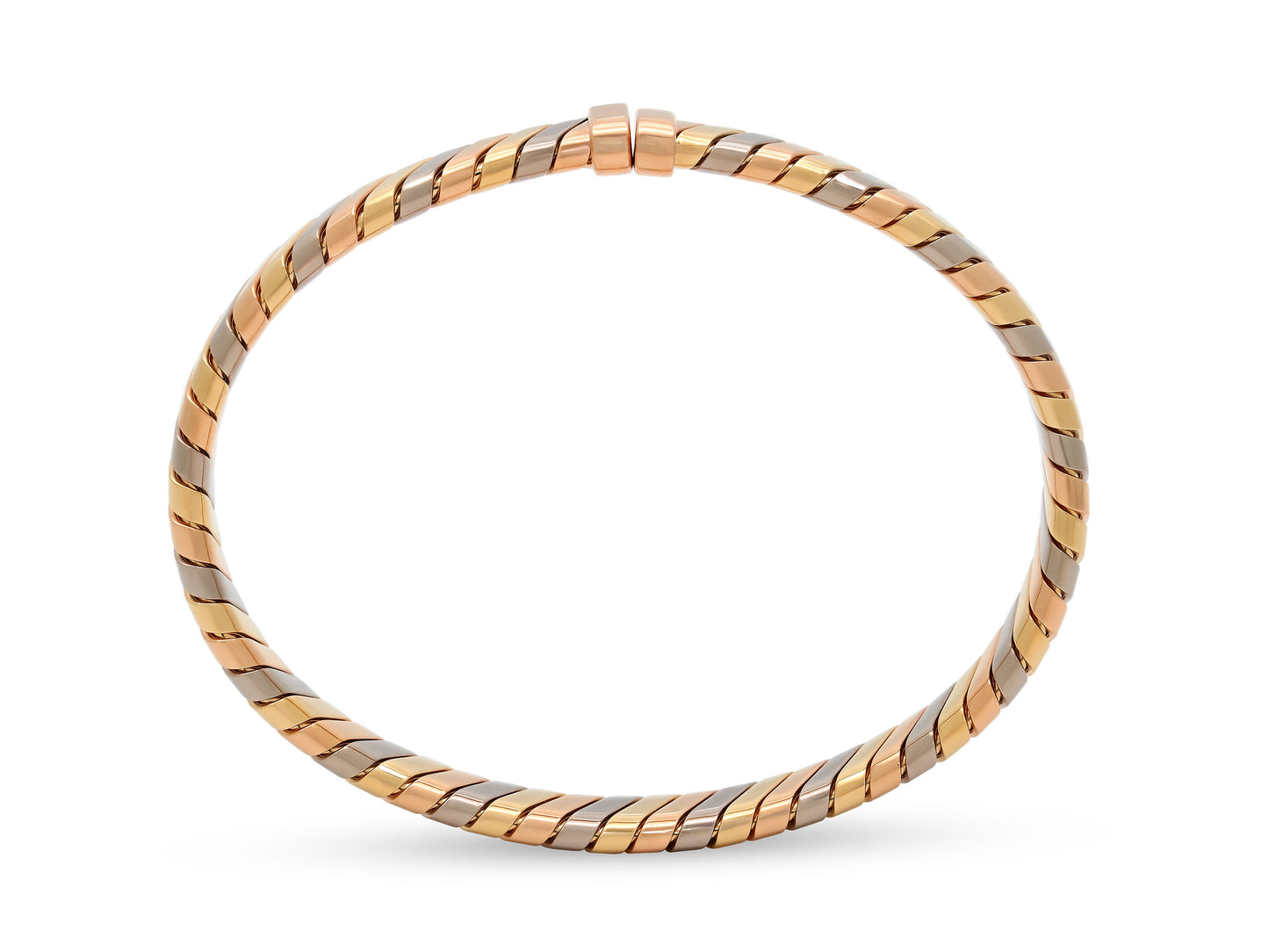 Bulgari Tubogas Bracelet in 18K TriColor Gold