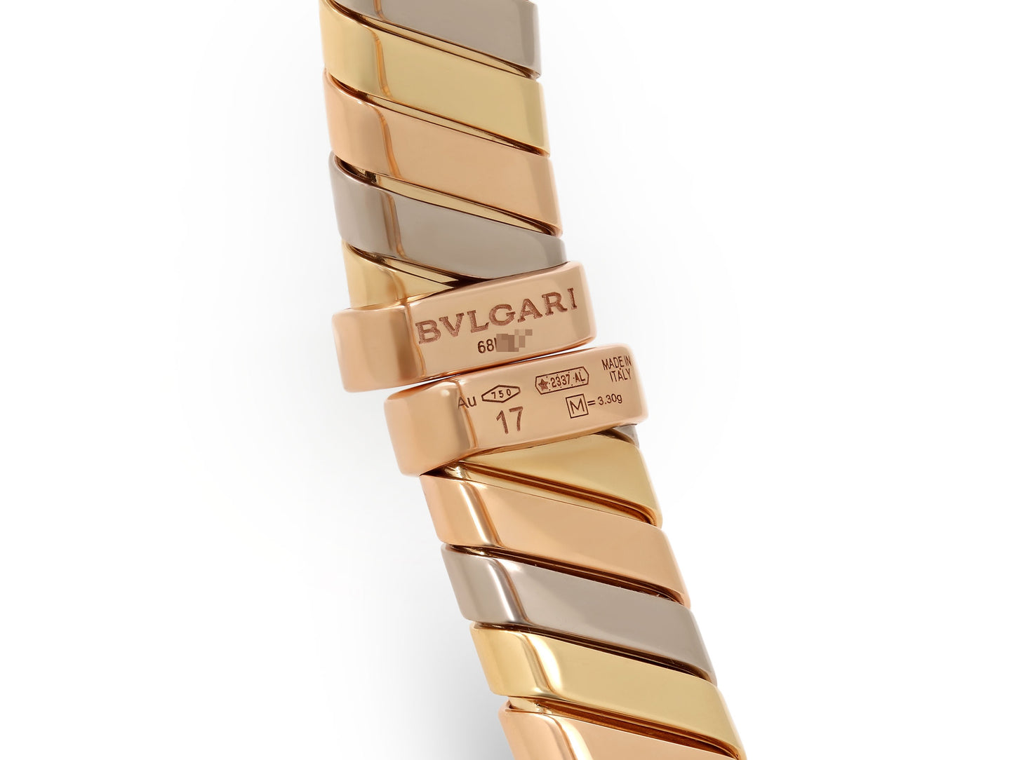 Bulgari Tubogas Bracelet in 18K TriColor Gold