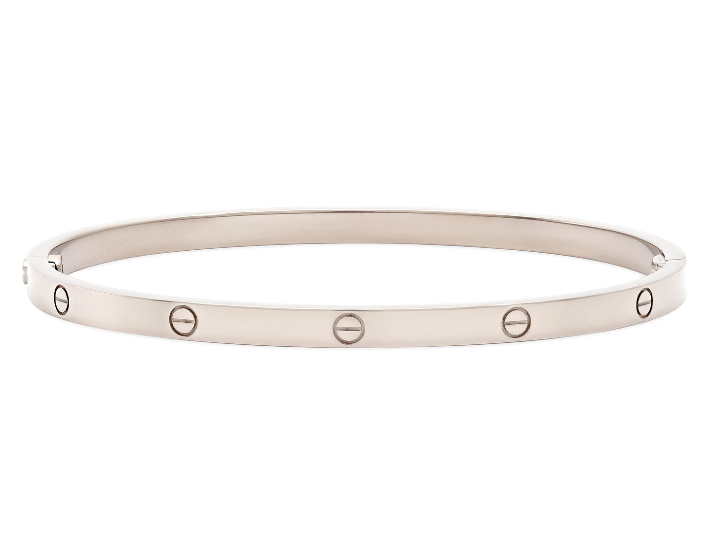 Cartier 'Love' Bracelet in 18K White Gold, Small Model, Size 18