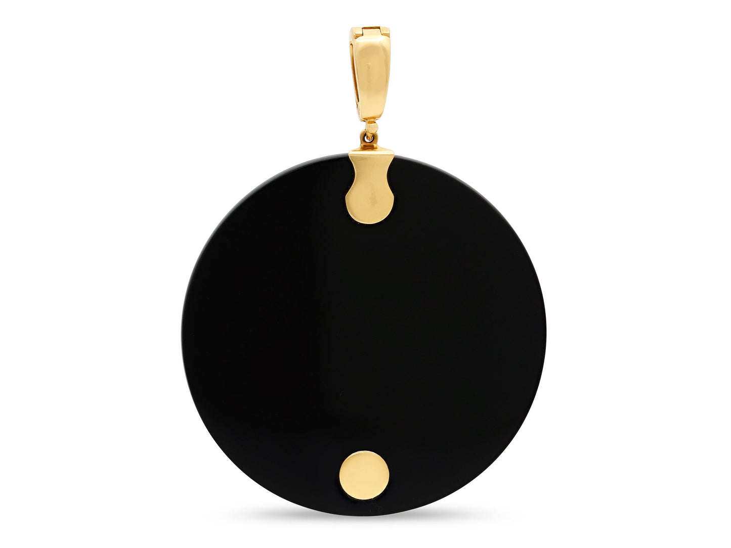 David Webb Onyx 'Peace' Pendant in 18K Gold