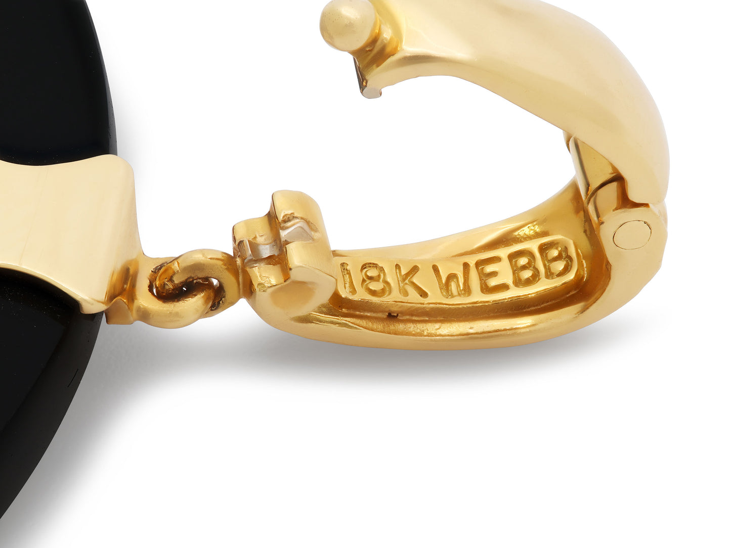 David Webb Onyx 'Peace' Pendant in 18K Gold