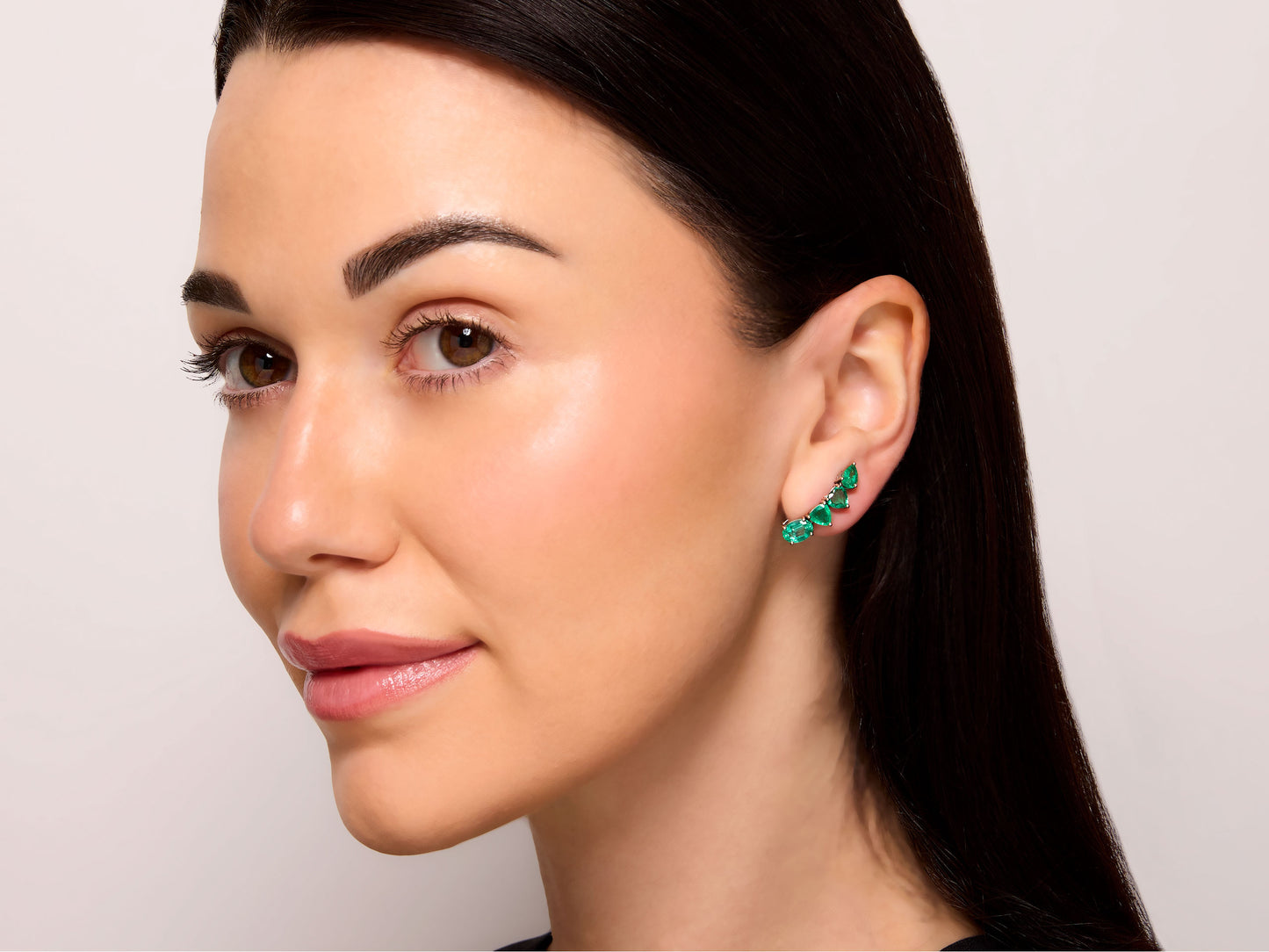 Jack Vartanian Emerald Earrings in 18K Blackened Gold