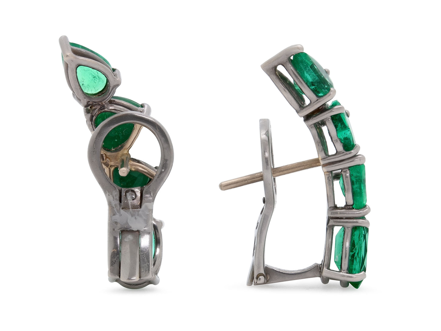 Jack Vartanian Emerald Earrings in 18K Blackened Gold