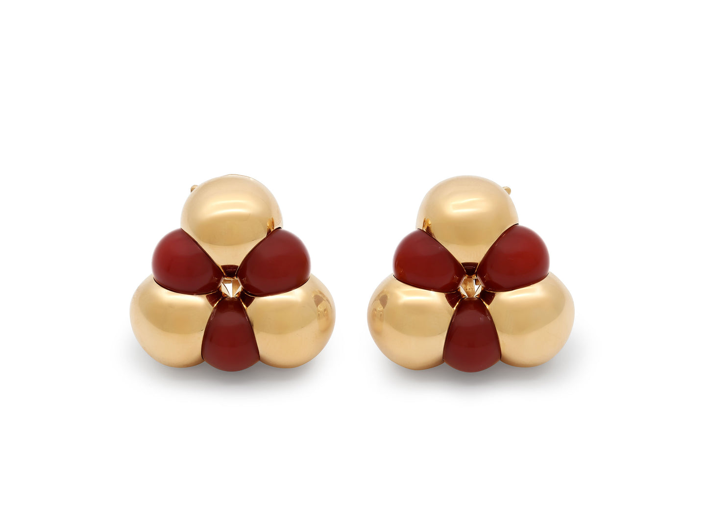 Marina B 'Atomo' Carnelian Earrings in 18K Gold