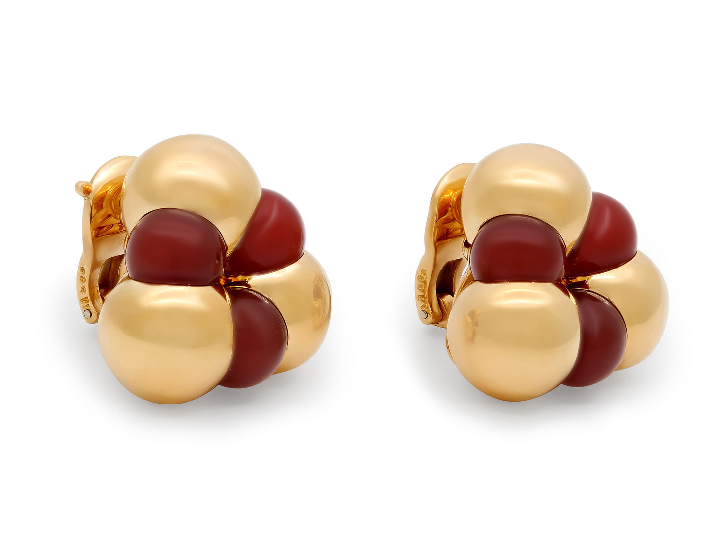 Marina B 'Atomo' Carnelian Earrings in 18K Gold