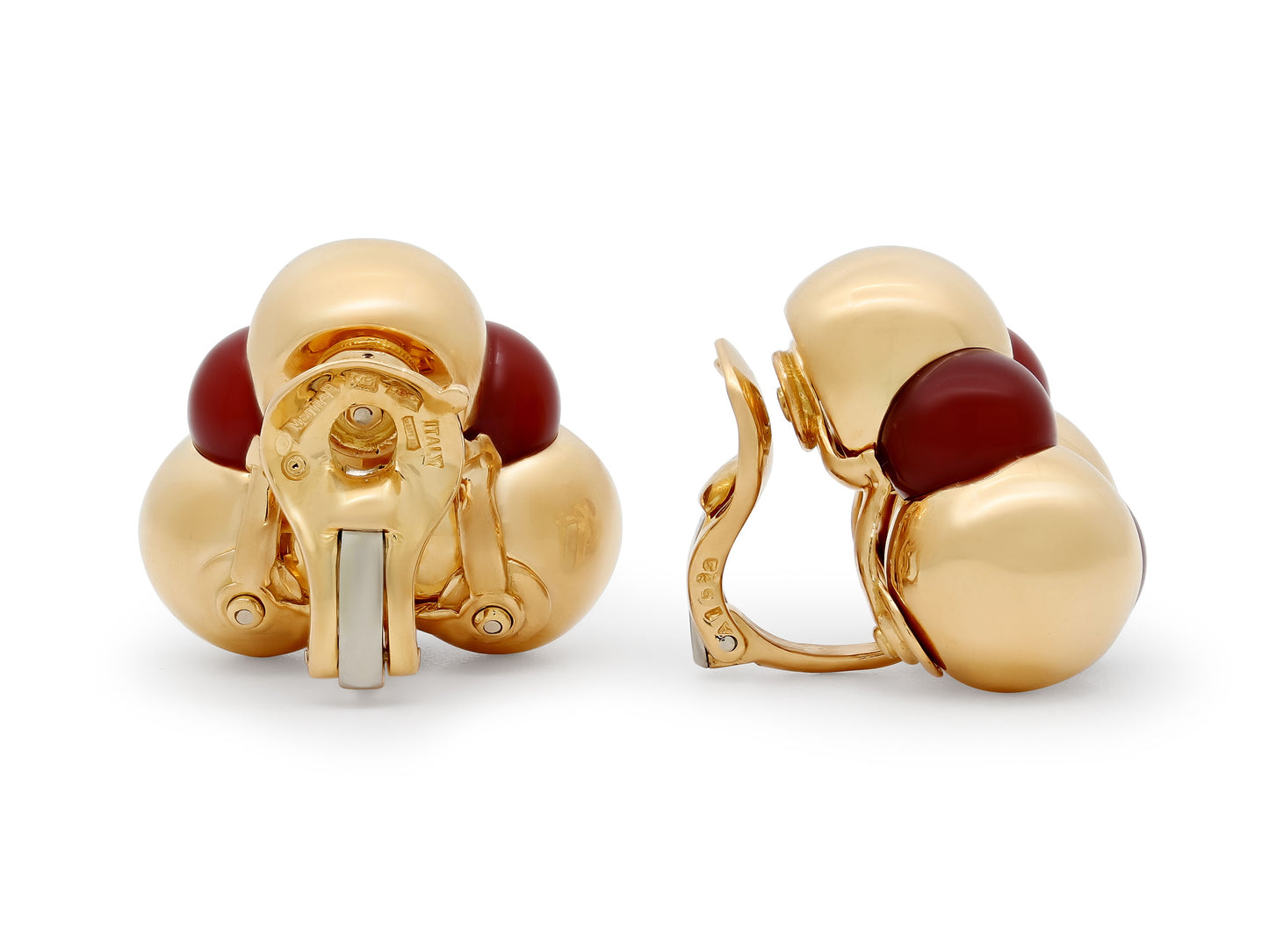 Marina B 'Atomo' Carnelian Earrings in 18K Gold