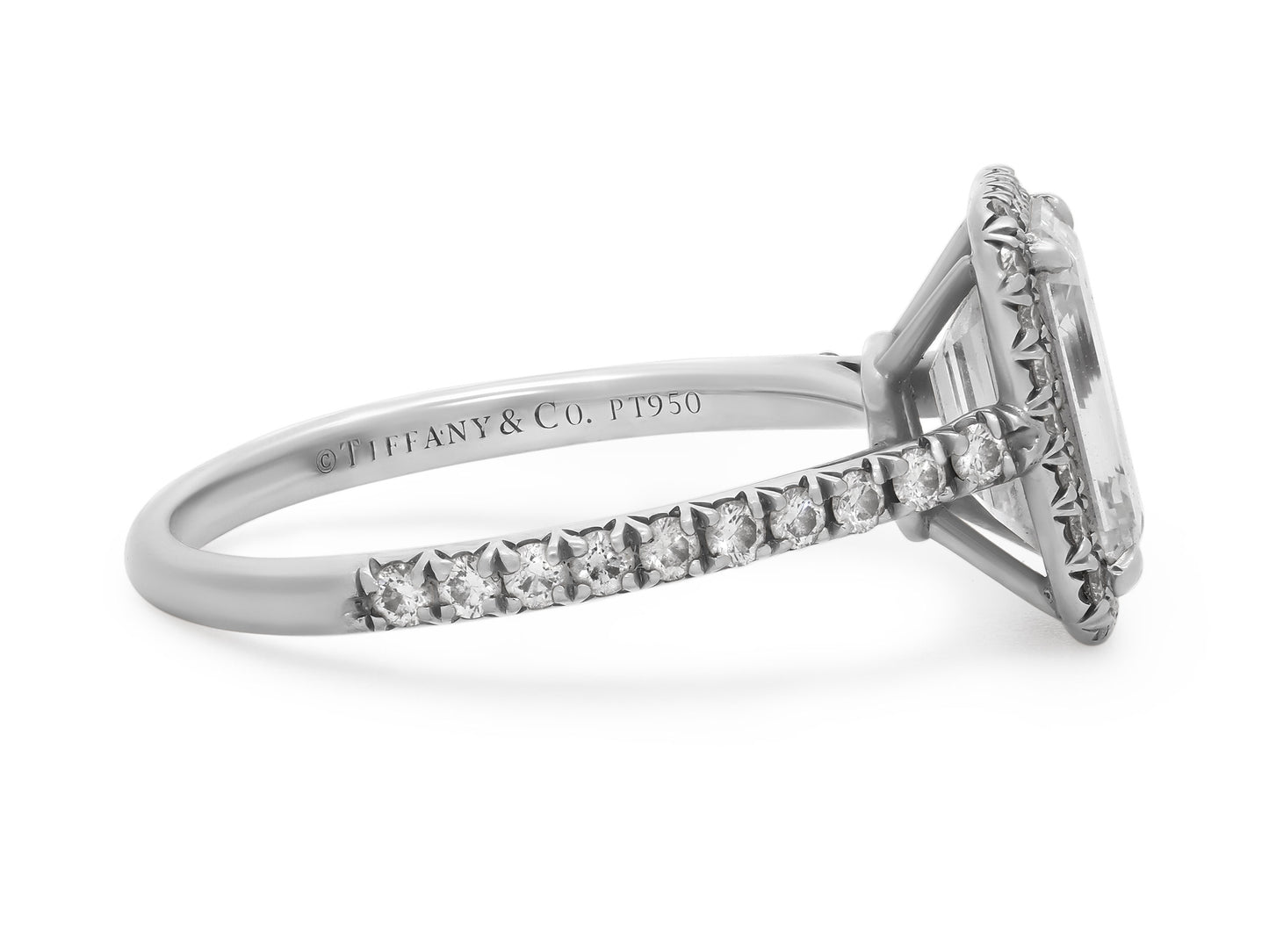 Tiffany & Co. 'Soleste' Emerald-Cut Diamond Ring, 1.54 Carat F/VVS2, in Platinum