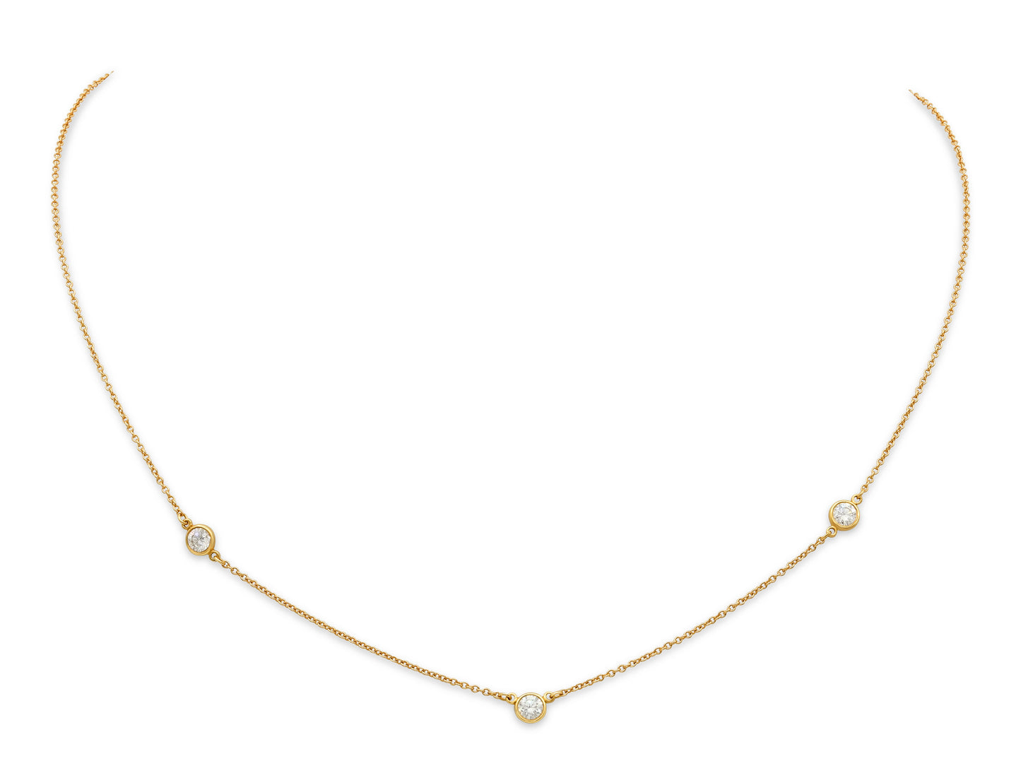 Tiffany & Co. Elsa Peretti 'Diamonds by the Yard' Necklace in 18K Gold