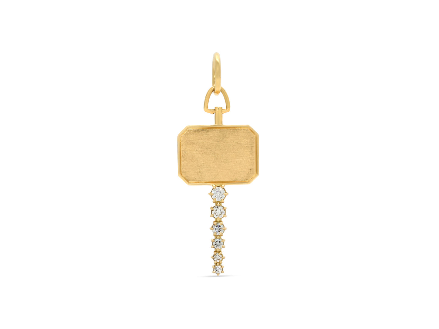 Jade Trau 'Catherine Key' Charm Pendant in 18K Gold