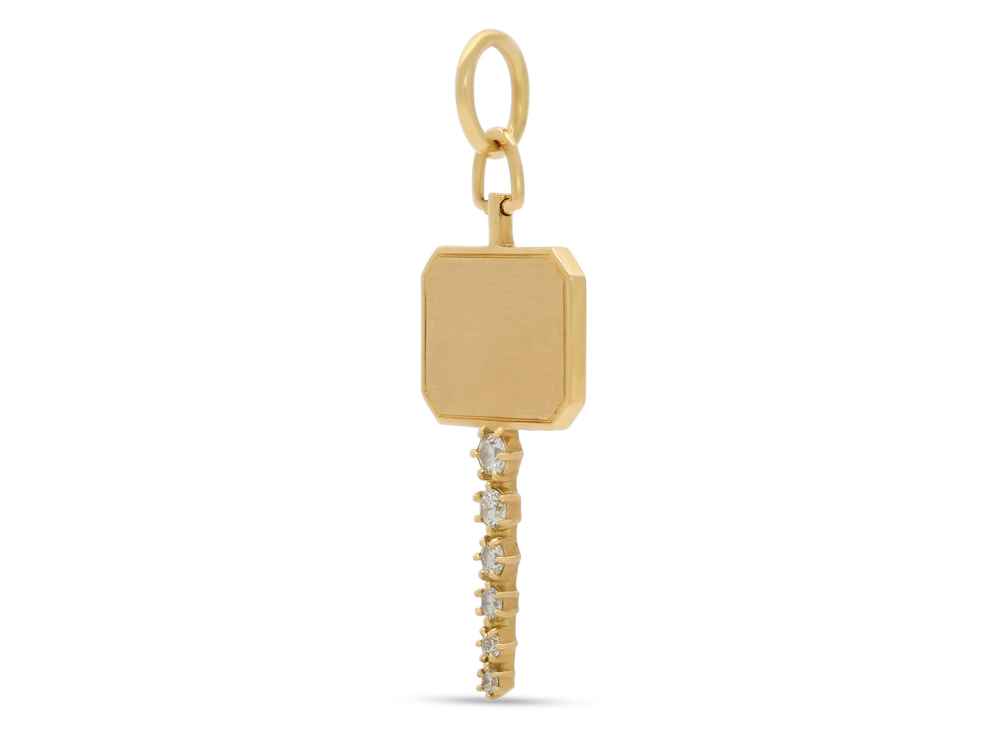 Jade Trau 'Catherine Key' Charm Pendant in 18K Gold