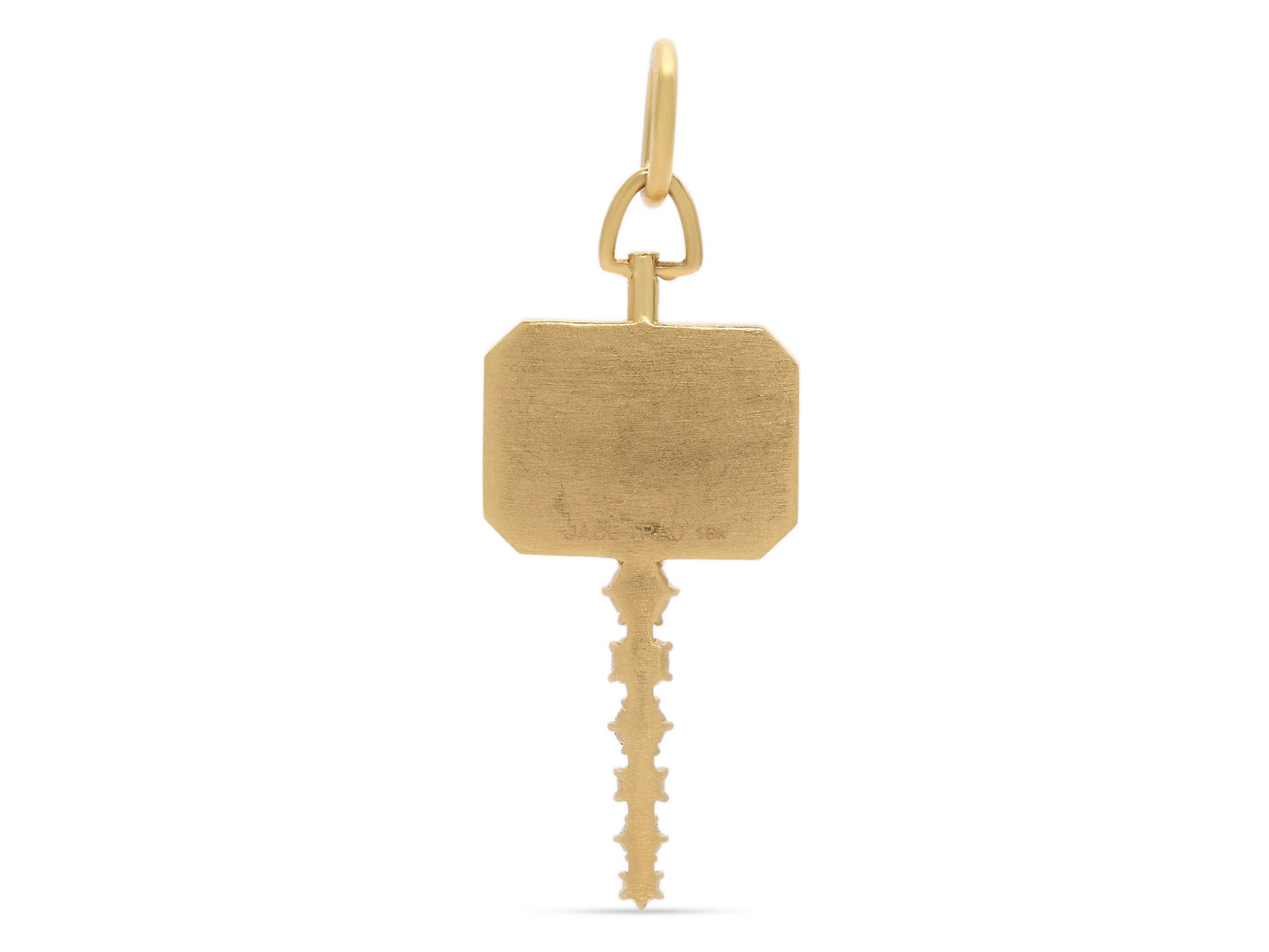 Jade Trau 'Catherine Key' Charm Pendant in 18K Gold