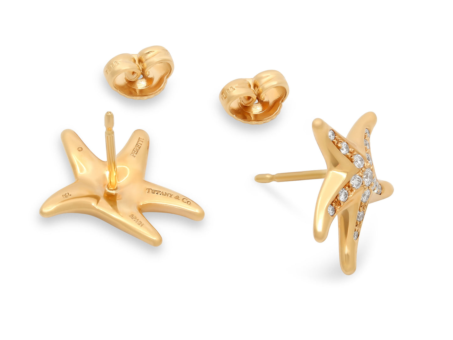 Tiffany & Co. Elsa Peretti 'Starfish' Diamond Earrings in 18K Gold