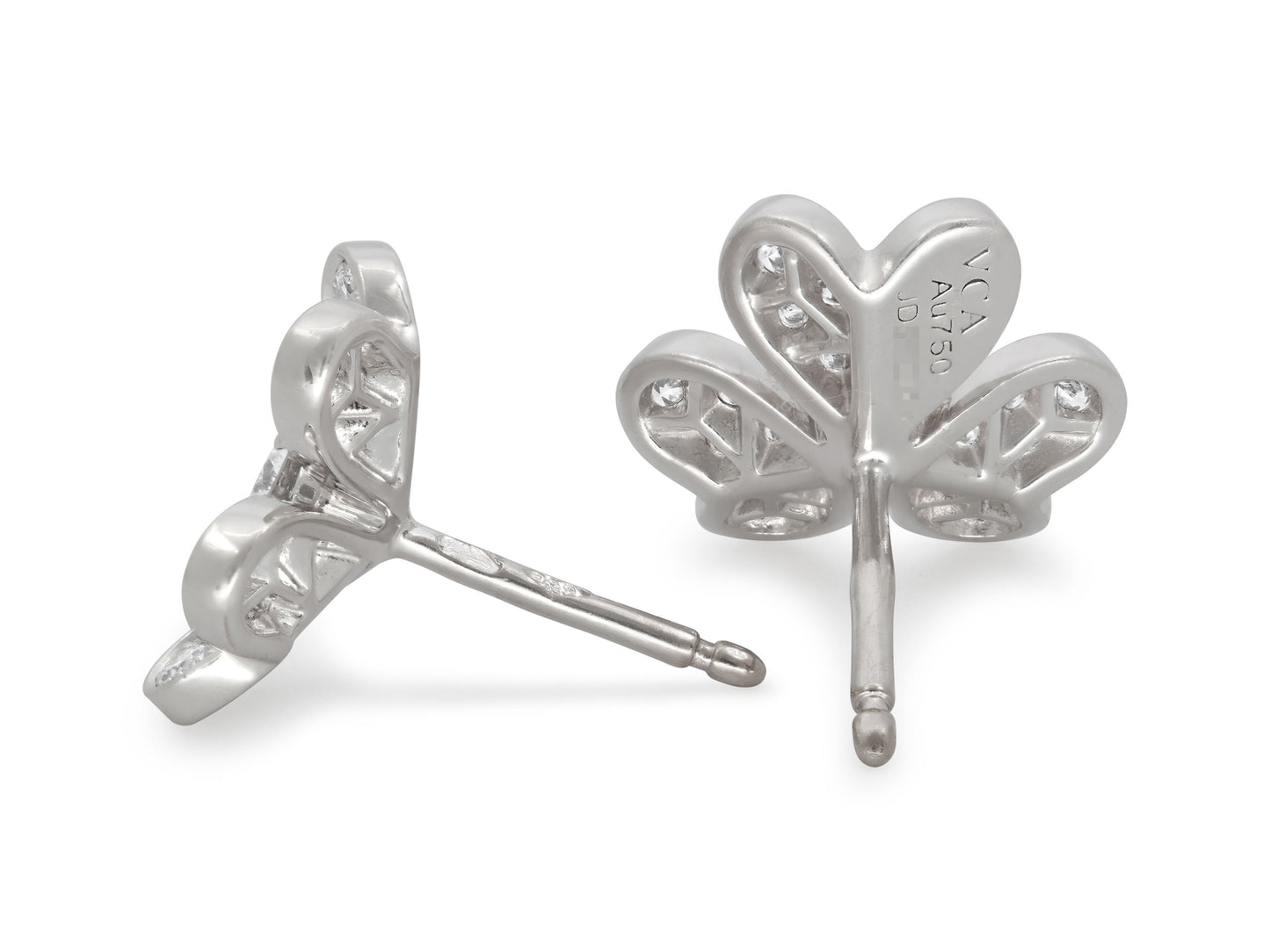 Van Cleef & Arpels 'Frivole' Diamond Earrings, Mini Model, in 18K White Gold