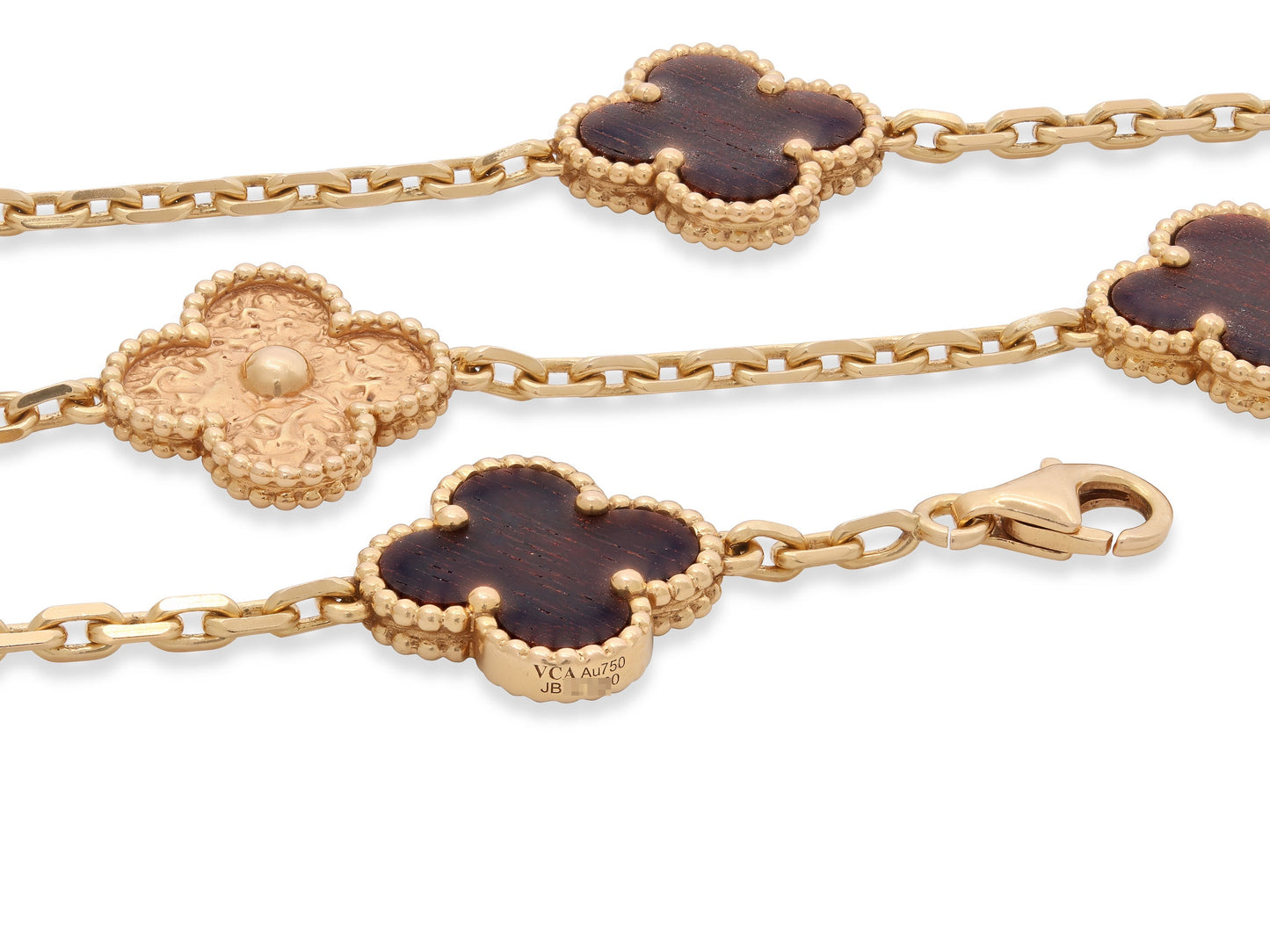 Van Cleef & Arpels 'Vintage Alhambra' Bois d'Amourette Necklace, 10 motifs, in 18K Rose Gold