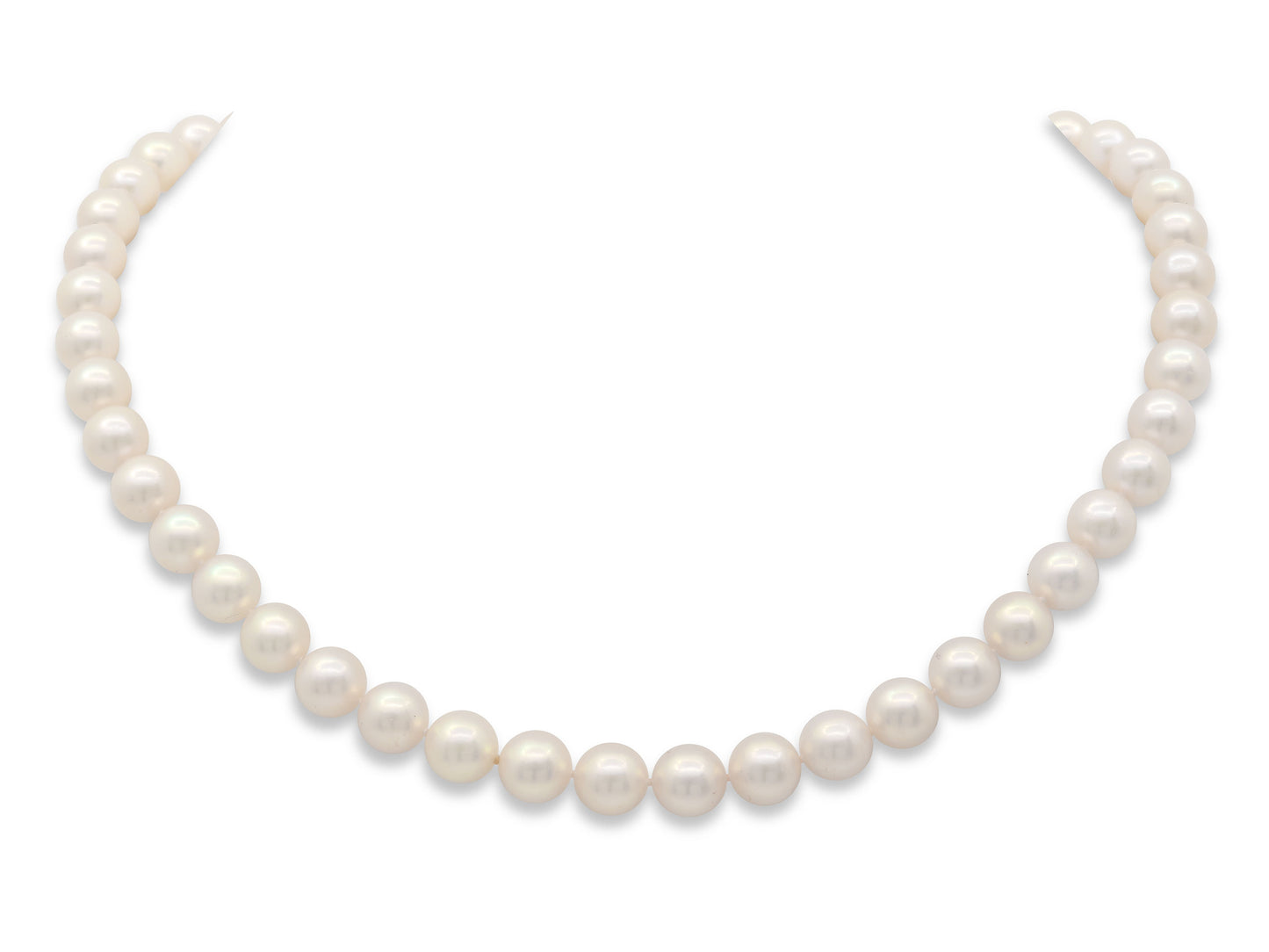 Mikimoto Pearl Necklace and Earrings Set in 18K White Gold