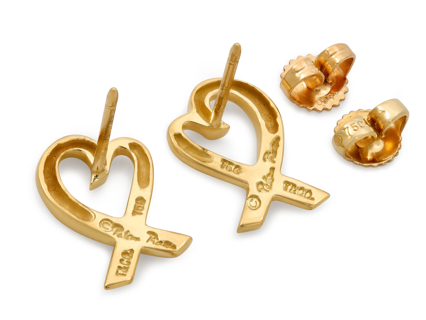 Tiffany & Co. Paloma Picaso 'Loving Heart Earrings' in 18K Gold
