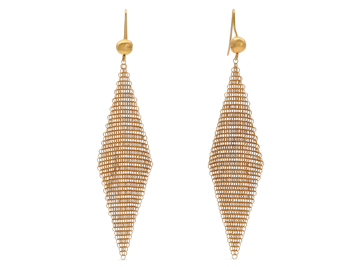 Tiffany & Co. Elsa Peretti 'Mesh' Earrings in 18K Gold