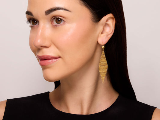 Tiffany & Co. Elsa Peretti 'Mesh' Earrings in 18K Gold