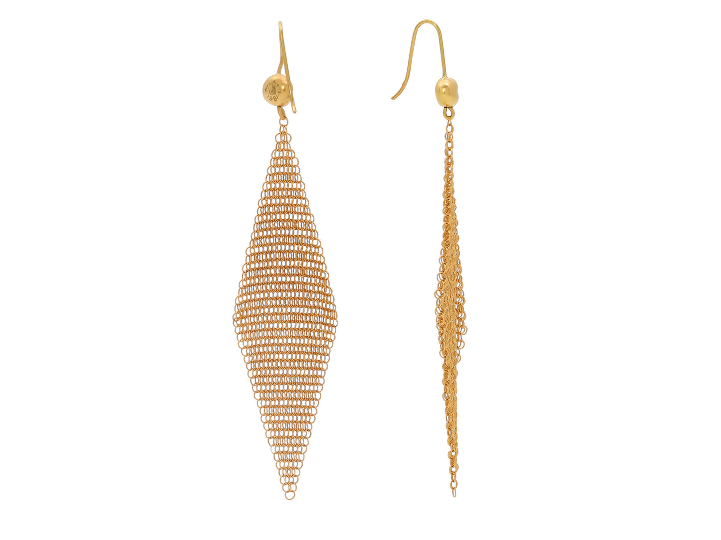 Tiffany & Co. Elsa Peretti 'Mesh' Earrings in 18K Gold
