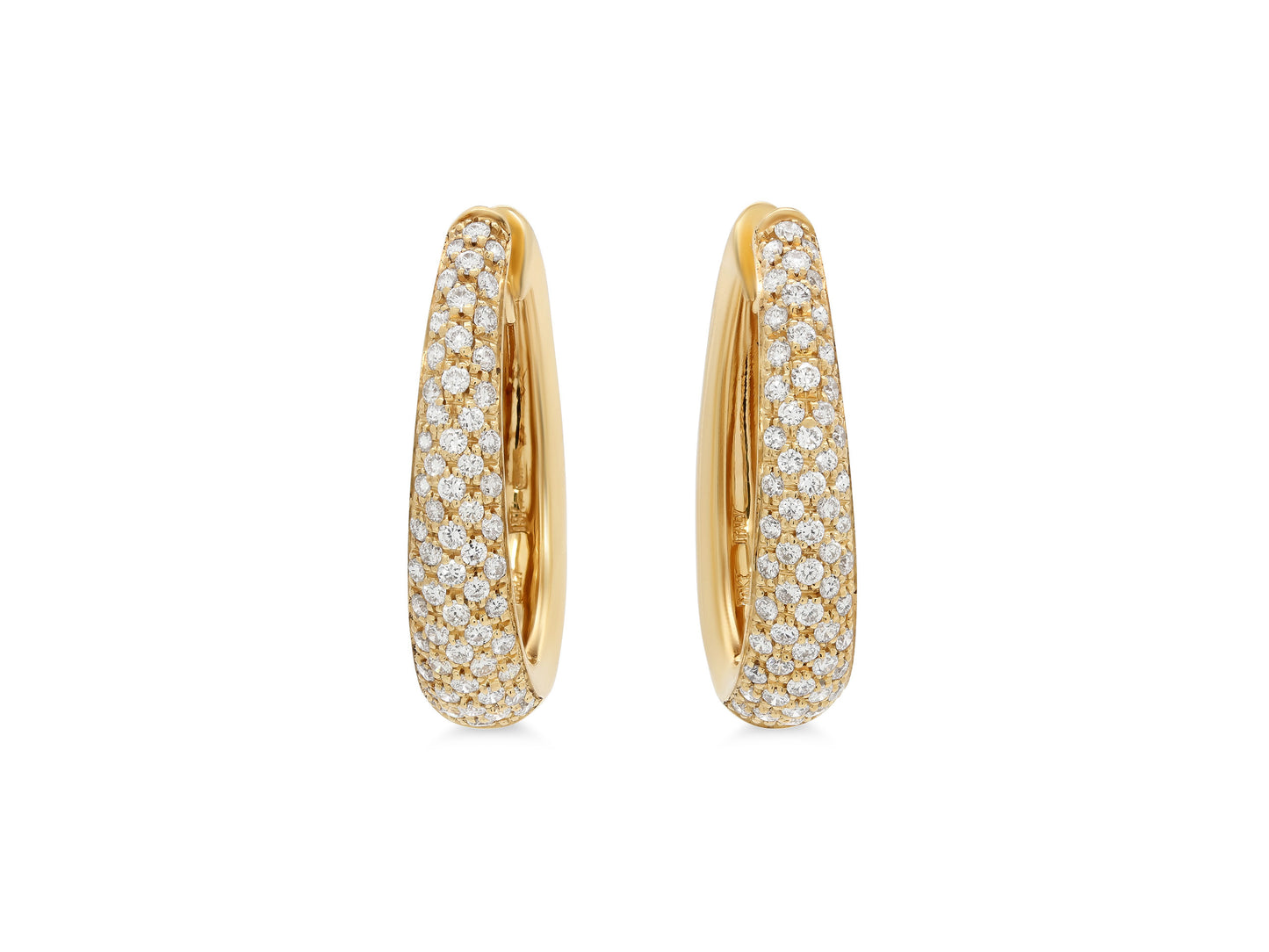 Diamond Hoop Earrings in 18K Gold
