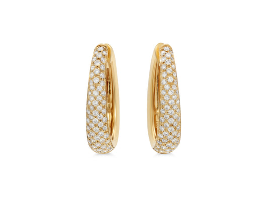 Diamond Hoop Earrings in 18K Gold