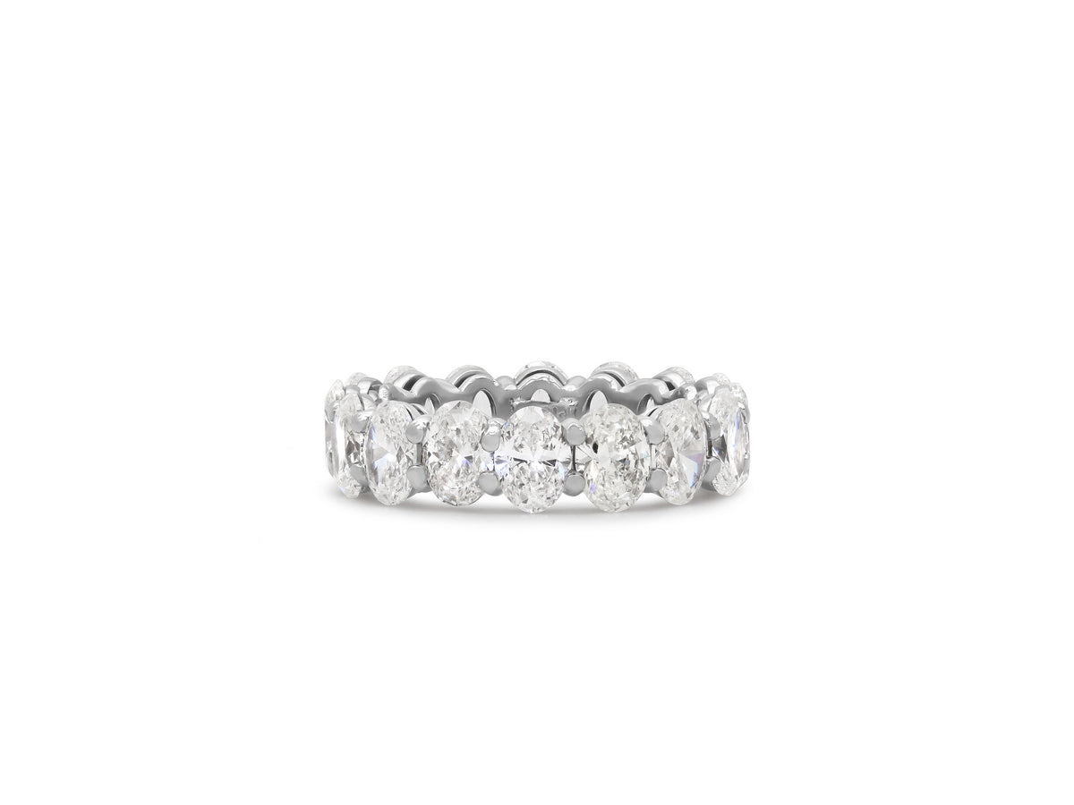 Oval Diamond Eternity Band, 6.00 total carats, in Platinum