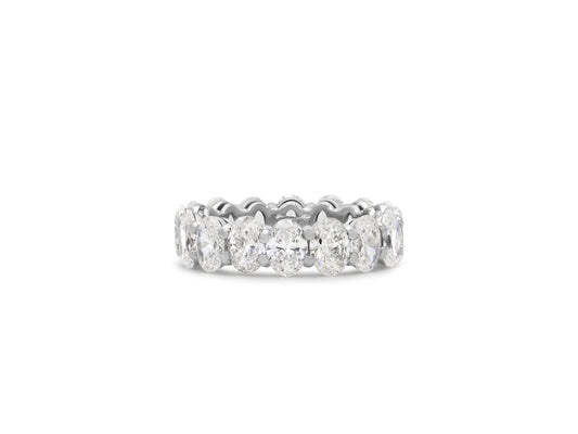 Oval Diamond Eternity Band, 6.00 total carats, in Platinum