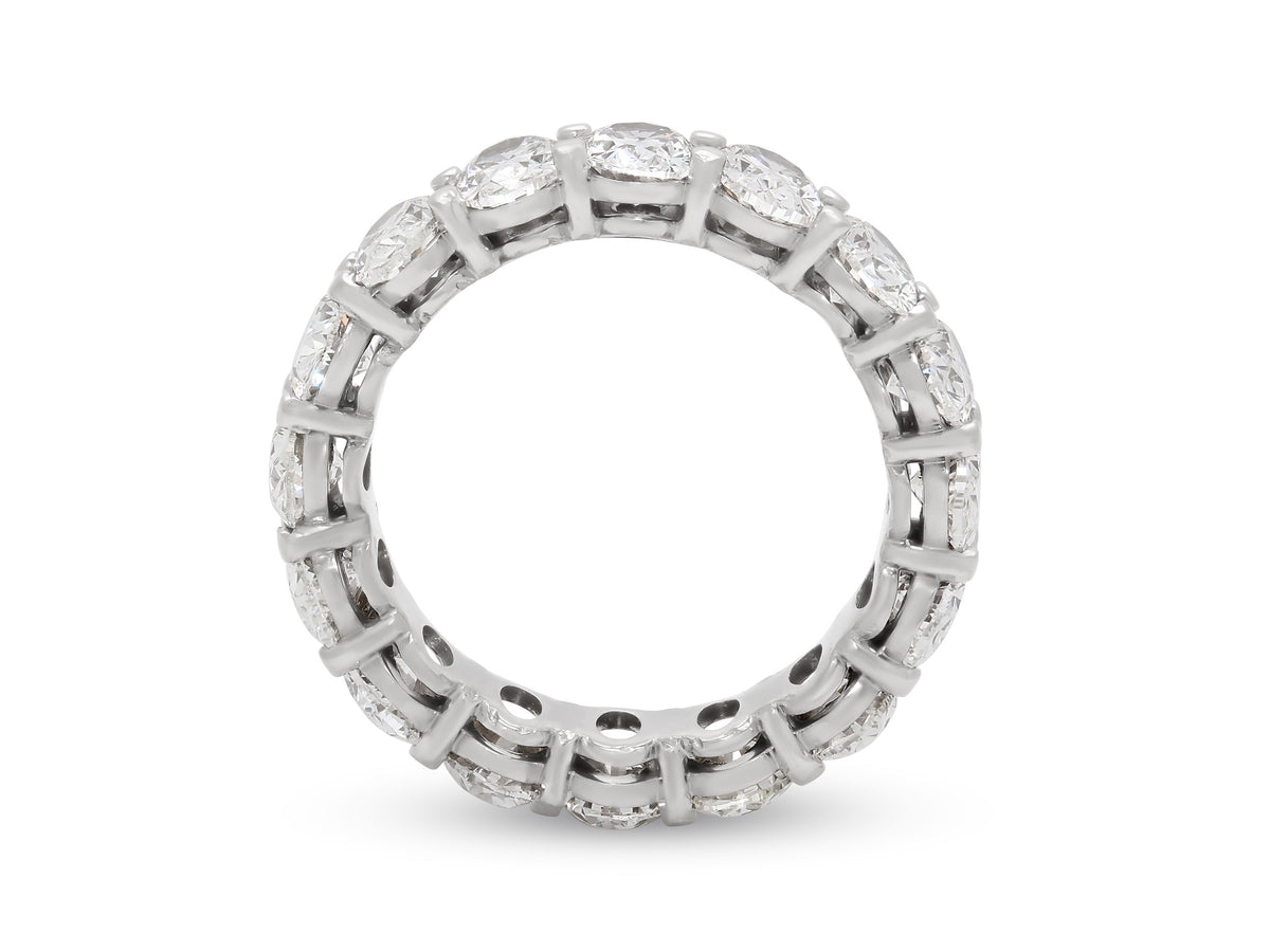 Oval Diamond Eternity Band, 6.00 total carats, in Platinum