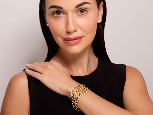 Verdura Double Wrap 'Curb-Link' Bracelet in 18K Gold