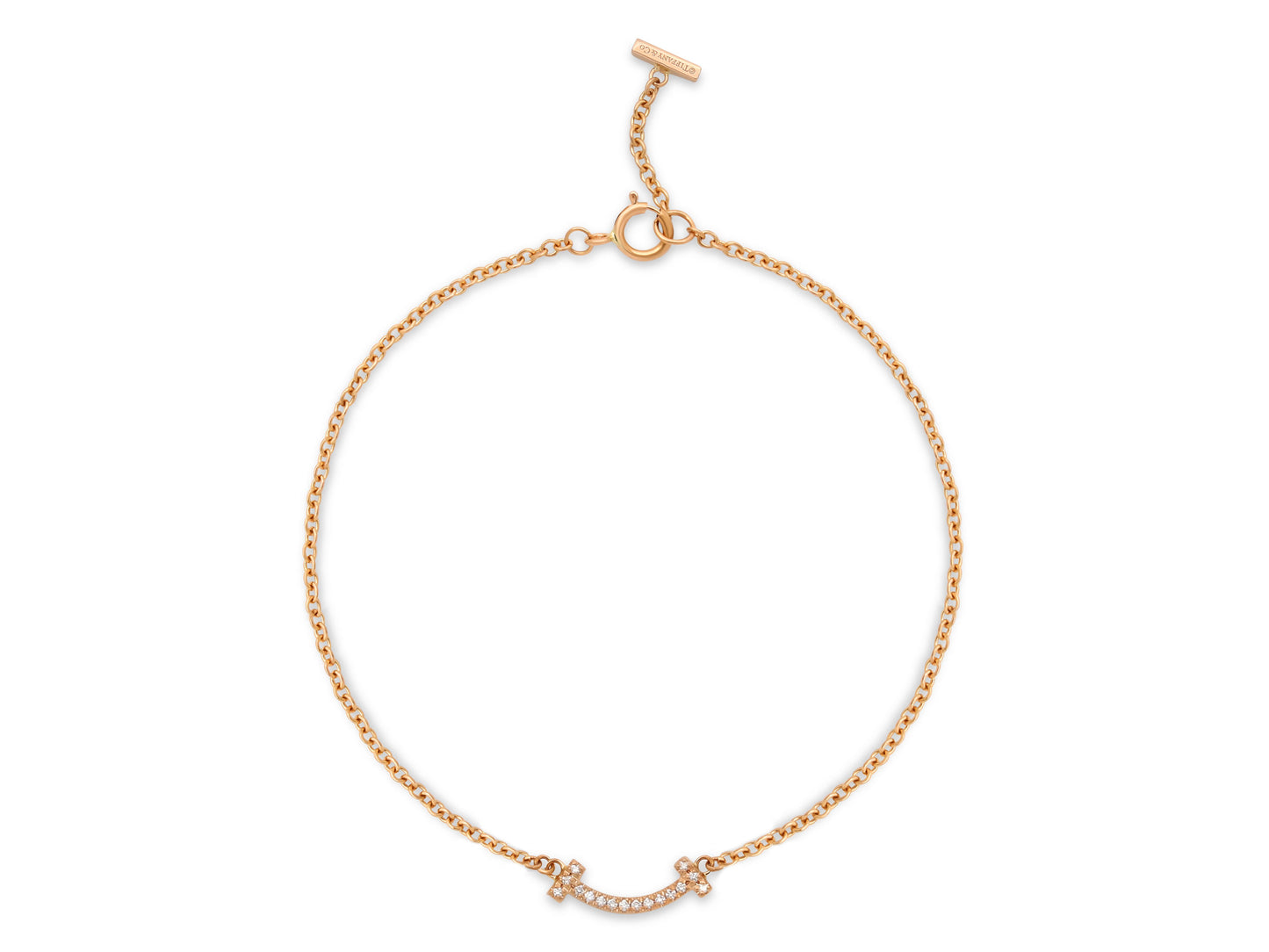 Tiffany & Co. 'Tiffany T Smile' Diamond Bracelet in 18K Rose Gold