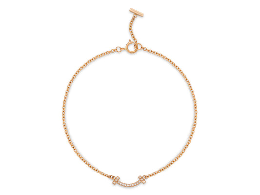 Tiffany & Co. 'Tiffany T Smile' Diamond Bracelet in 18K Rose Gold